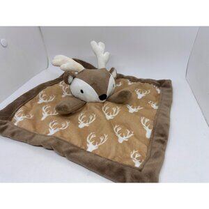 Levtex Baby Lovey Deer Plush Security Blanket Tan White 12" Toy Comfort